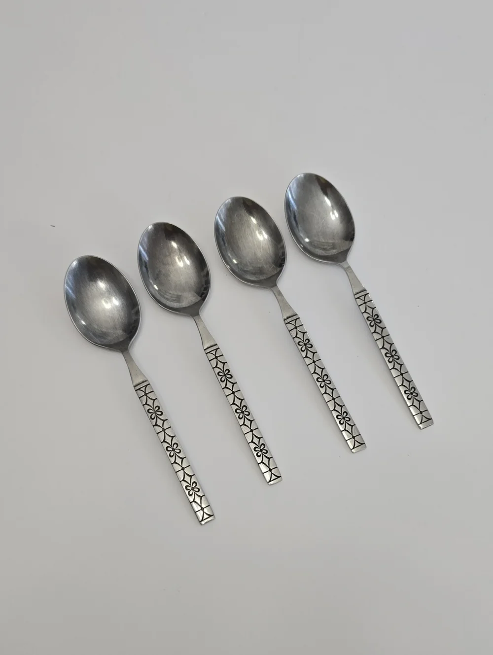 Vintage MCM Oneida Northland Stainless Set Of 4 Impulse Spoons 6.78